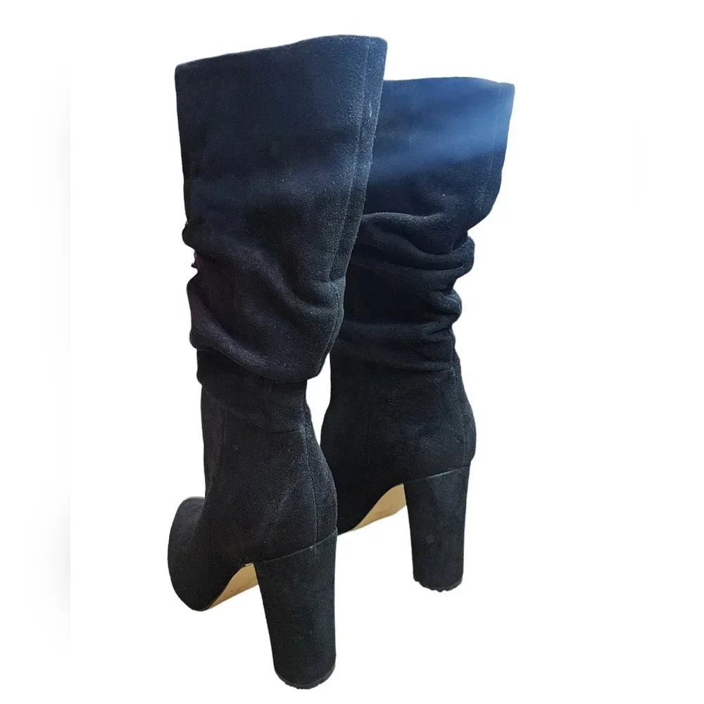 Marc Fisher Gomer Heeled Black Suede Boot Womens 7.5 NWT - Picture 9 of 11